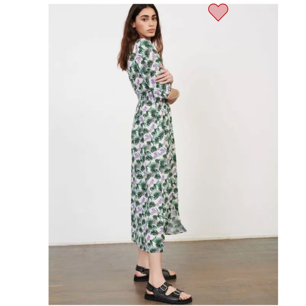 Maje Green Floral Romantica Dress Sz. 36